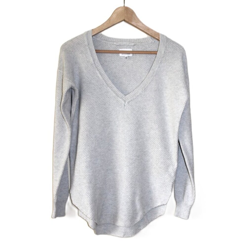 ARITZIA Wilfred Silk/Cotton/Cashmere Blend Knit Top, Light Grey - Size XS/XXS